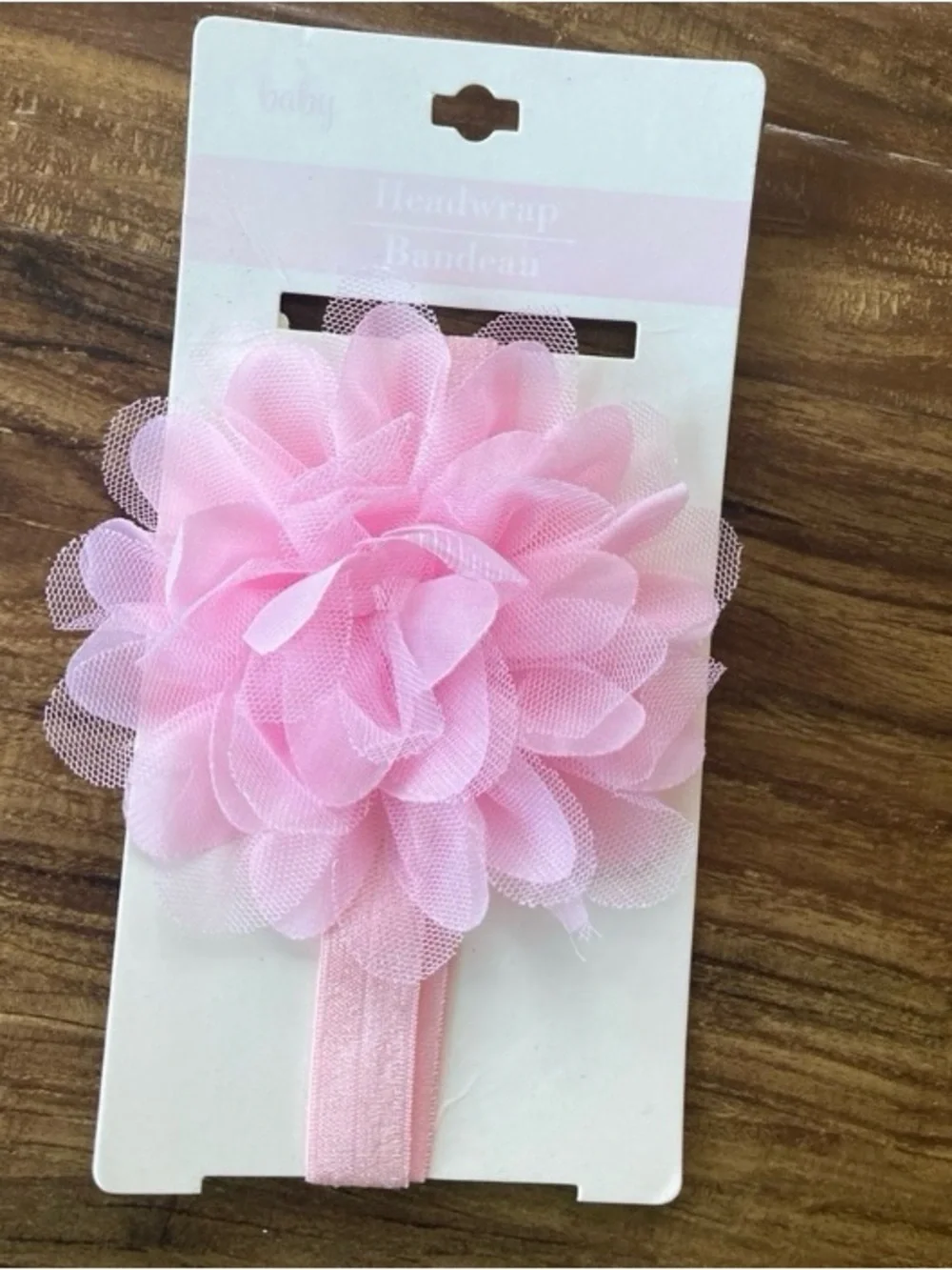 Pink Floral Elastic Headband for Kids